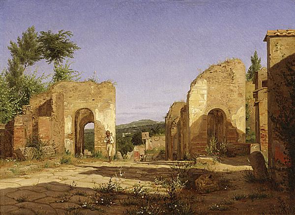 Christen Kobke Gateway in the Via Sepulcralis in Pompeii. oil painting image